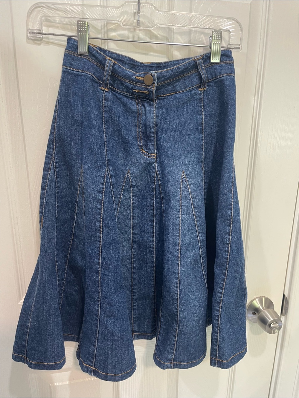 Joe B Dark Blue Denim Flared Skirt girl size 7